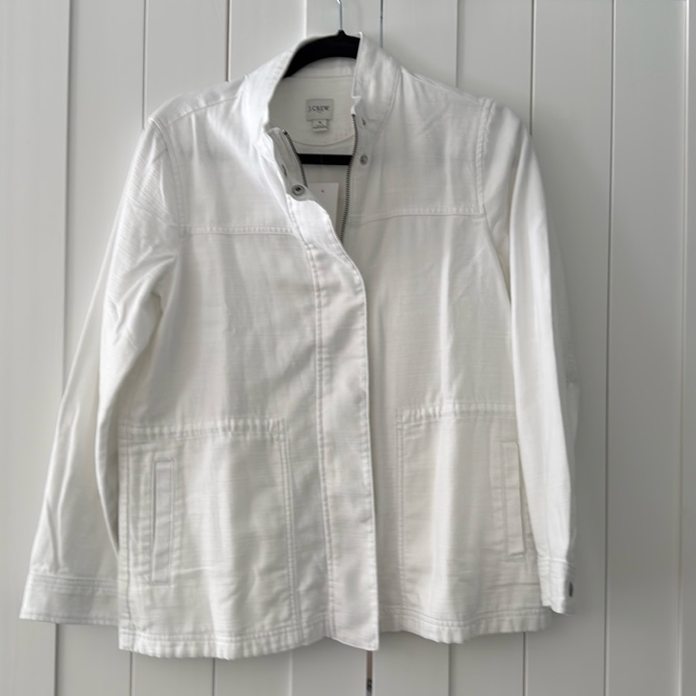 J. Crew white jacket